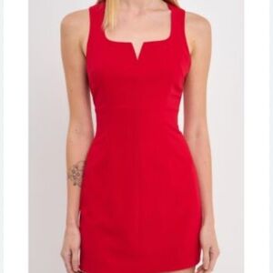 New Endless Rose Red Sleeveless Mini Dress